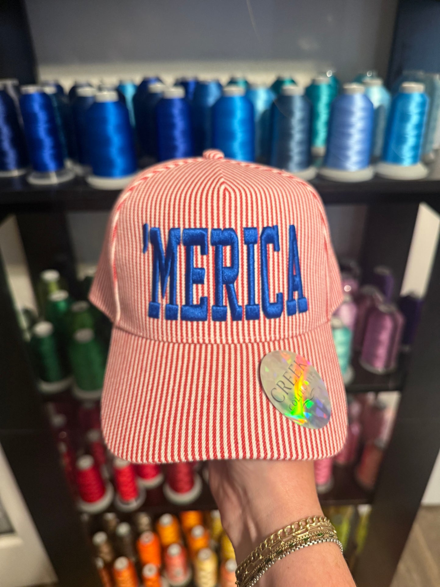 RED SEERSUCKER - USA/MERICA