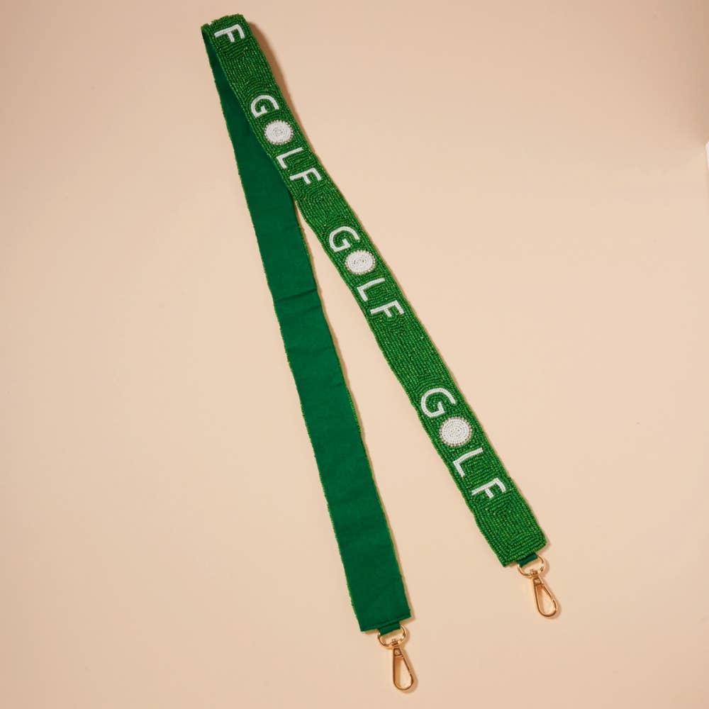 Bag Strap Green GOLF Beaded: Green / One / B4KBS032
