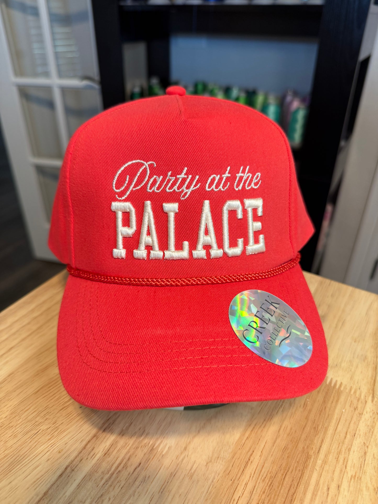 RED CANVAS ROPE SNAPBACK - PARTY AT THE PALACE