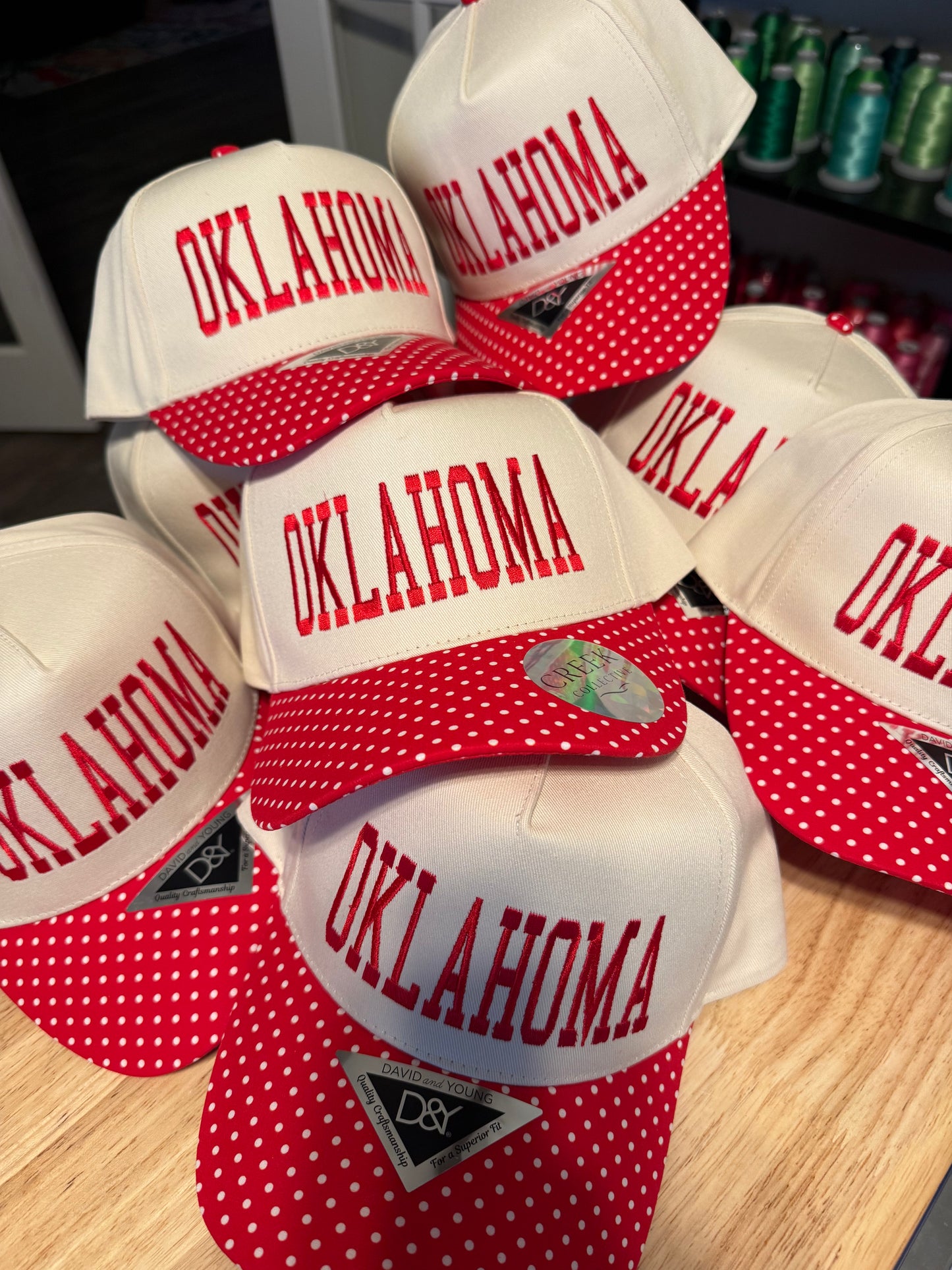 OKLAHOMA - Red Polka Dot