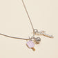 Necklace - Gold Dipped 18K Pickleball Love Charm: Gold / One / 4DN18079
