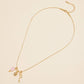 Necklace - Gold Dipped 18K Pickleball Love Charm: Gold / One / 4DN18079