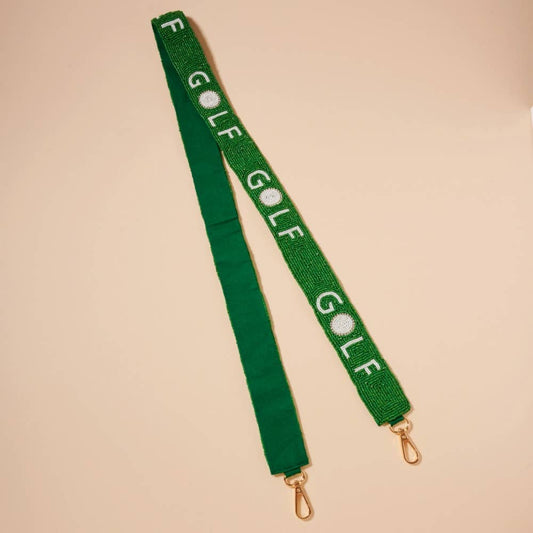 Bag Strap Green GOLF Beaded: Green / One / B4KBS032