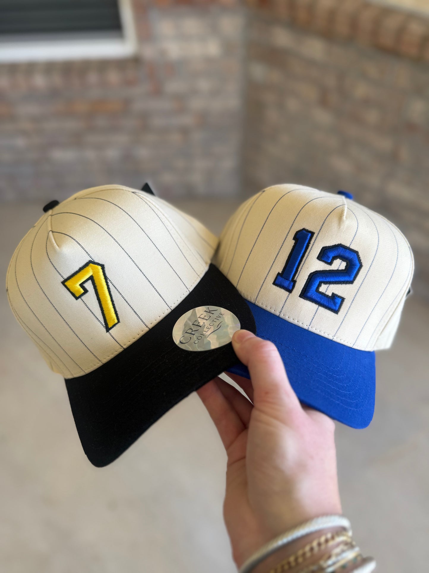 The Varsity Number Collection - Pinstripe Canvas-layered 3D