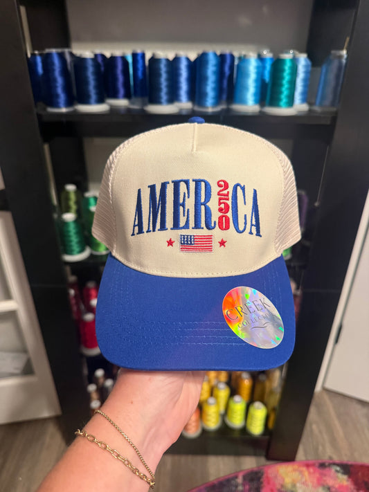 AMERICA 250 - Baseball Snapback Cap with MESH BACK