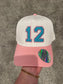 The Varsity Number Collection - Pinstripe Canvas- w/ glitter Appliqué