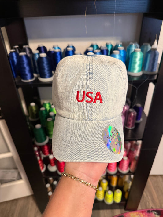 Denim Cotton USA baseball hat