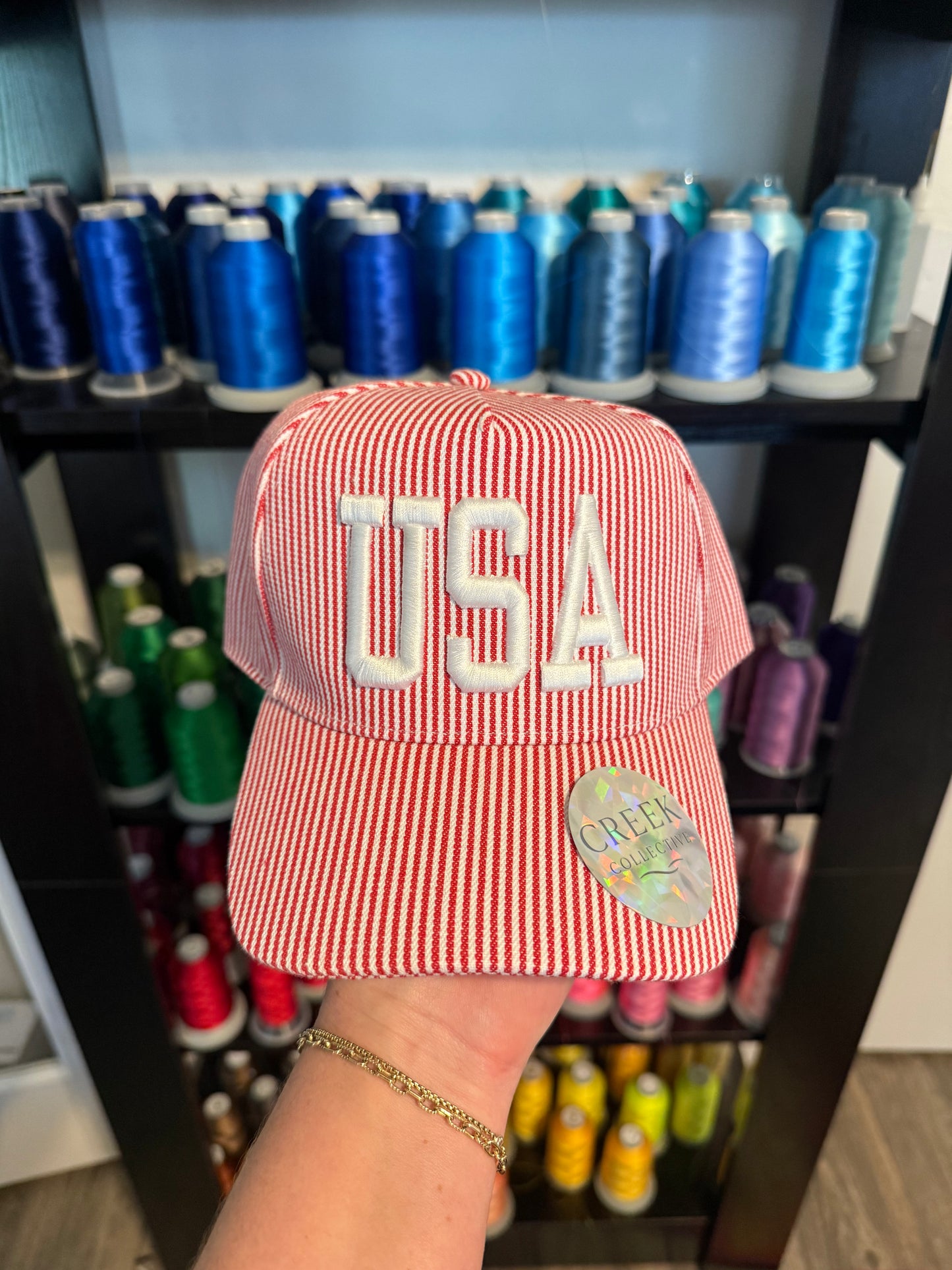 RED SEERSUCKER - USA/MERICA