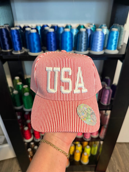 RED SEERSUCKER - USA/MERICA