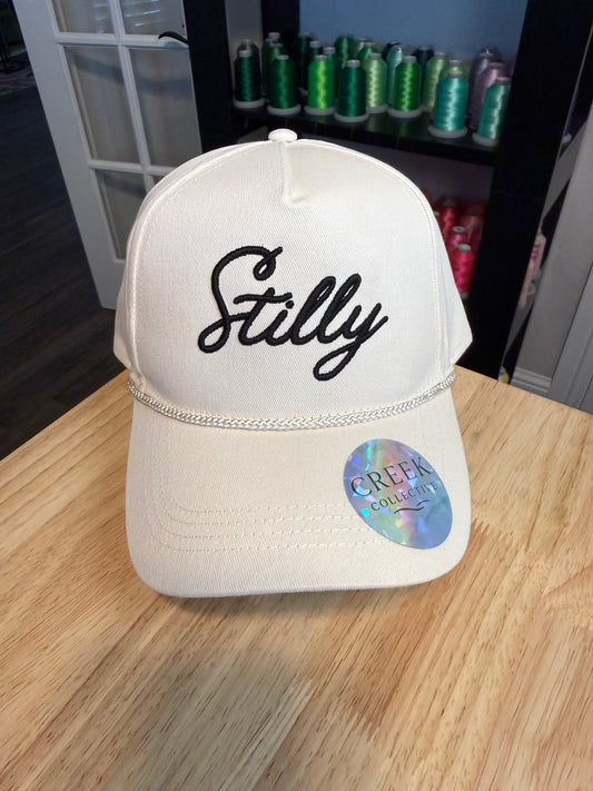 CREAM CANVAS ROPE SNAPBACK - STILLY 3D PUFF