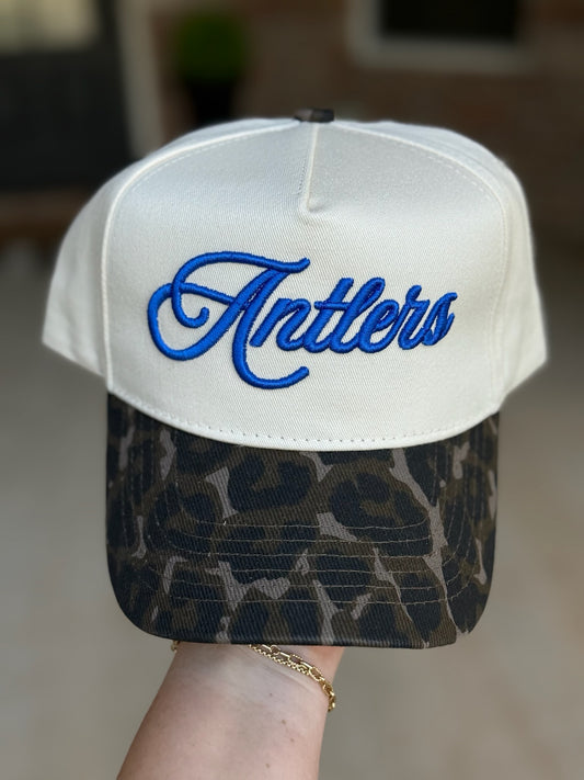 Leopard Bill x Antlers Blue Script