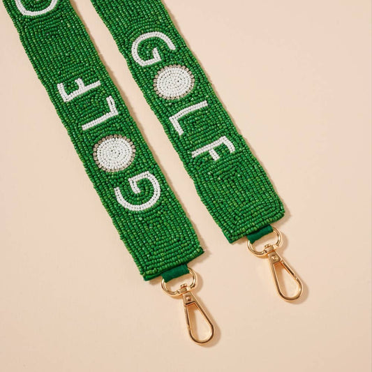 Bag Strap Green GOLF Beaded: Green / One / B4KBS032