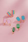 Earrings - Pickleball Post for Women – Striped Enamel Paddle Design: PK / ONE